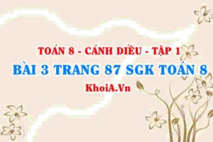 Bài 3 trang 87 SGK Toán 8 tập 1 Cánh Diều